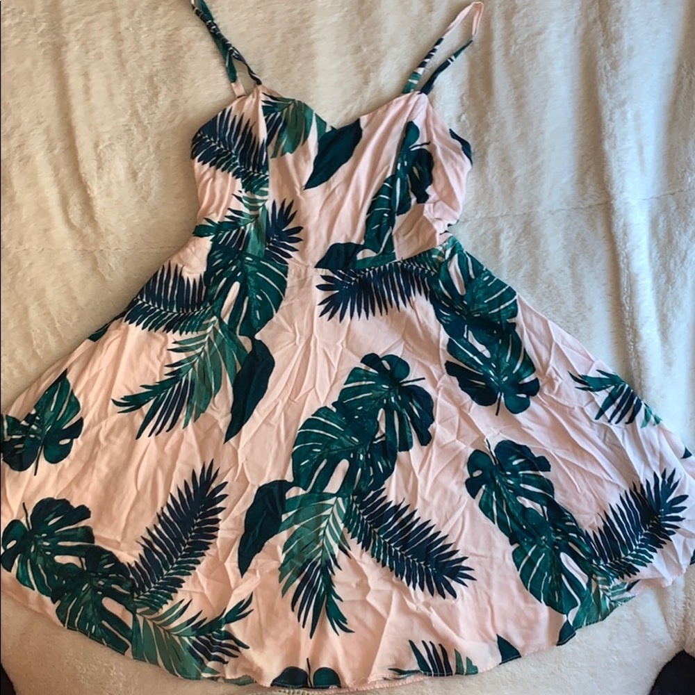 Light Pink Palm Leaf Dress